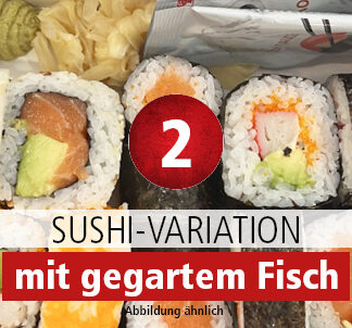 Sushi-Variation mit gegartem Fisch | 12 Stck.